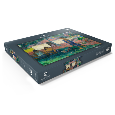 Darstellung des Puzzle Motivs Why Are You Angry? (No te aha oe riri) (1896) by Paul Gauguin 100 Puzzle Schachtel Ansicht1