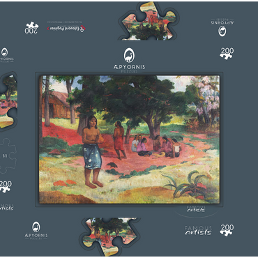 Darstellung des Puzzle Motivs Whispered Words (Parau Parau) (1892) by Paul Gauguin 200 Puzzle Schachtel 3D Modell