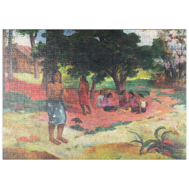 Darstellung des Puzzle Motivs puzzleplate Whispered Words (Parau Parau) (1892) by Paul Gauguin 500 Puzzle