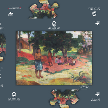 Darstellung des Puzzle Motivs Whispered Words (Parau Parau) (1892) by Paul Gauguin 500 Puzzle Schachtel 3D Modell