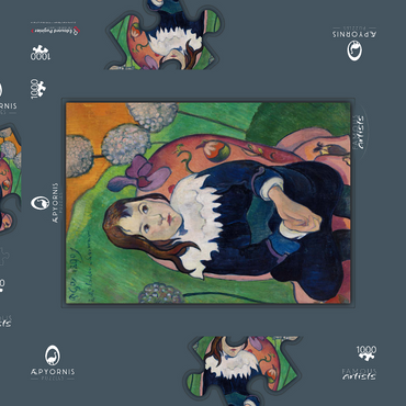 Darstellung des Puzzle Motivs Mr. Loulou (Louis Le Ray) (1890) by Paul Gauguin 1000 Puzzle Schachtel 3D Modell