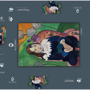 Darstellung des Puzzle Motivs Mr. Loulou (Louis Le Ray) (1890) by Paul Gauguin 100 Puzzle Schachtel 3D Modell