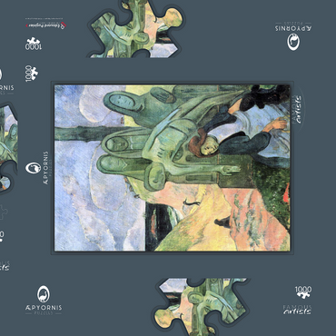Darstellung des Puzzle Motivs Paul Gauguin's The Green Christ (1889) 1000 Puzzle Schachtel 3D Modell