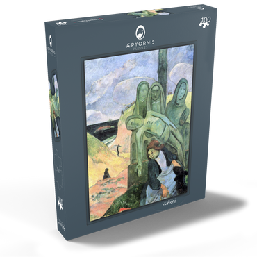Darstellung des Puzzle Motivs Paul Gauguin's The Green Christ (1889) 100 Puzzle Schachtel Ansicht2