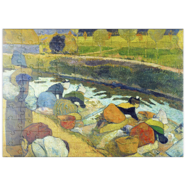 Darstellung des Puzzle Motivs puzzleplate Paul Gauguin's Washerwomen (1888) 100 Puzzle