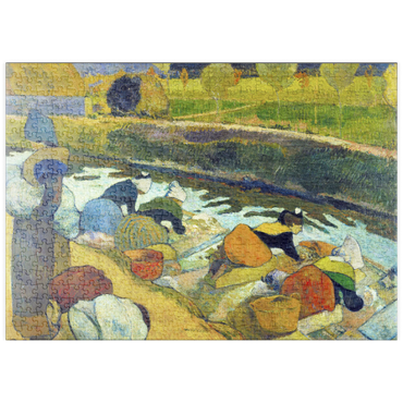 Darstellung des Puzzle Motivs puzzleplate Paul Gauguin's Washerwomen (1888) 500 Puzzle