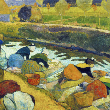 Darstellung des Puzzle Motivs Paul Gauguin's Washerwomen (1888) 500 Puzzle 3D Modell