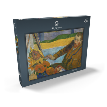 Darstellung des Puzzle Motivs Paul Gauguin's The Painter of Sunflowers (1888) 100 Puzzle Schachtel Ansicht2