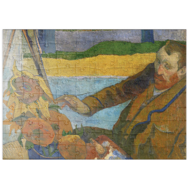 Darstellung des Puzzle Motivs puzzleplate Paul Gauguin's The Painter of Sunflowers (1888) 100 Puzzle