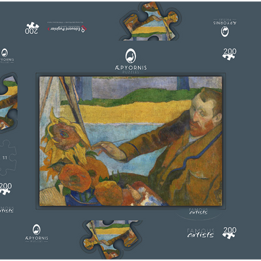 Darstellung des Puzzle Motivs Paul Gauguin's The Painter of Sunflowers (1888) 200 Puzzle Schachtel 3D Modell