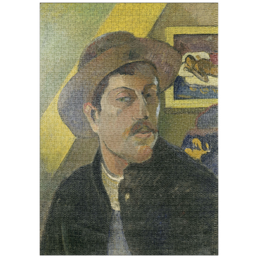 Darstellung des Puzzle Motivs puzzleplate Paul Gauguin's Self-Portrait in a Hat (1893) 1000 Puzzle