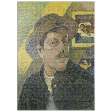 Darstellung des Puzzle Motivs puzzleplate Paul Gauguin's Self-Portrait in a Hat (1893) 500 Puzzle