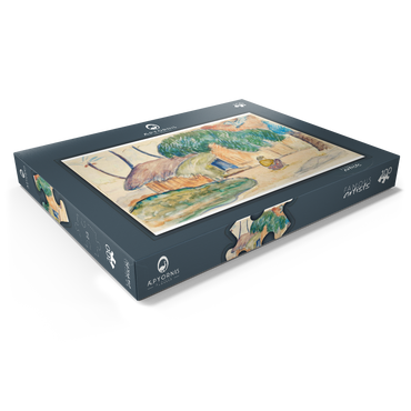 Darstellung des Puzzle Motivs Tahitian Hut (ca. 1891–1893) by Paul Gauguin 100 Puzzle Schachtel Ansicht1