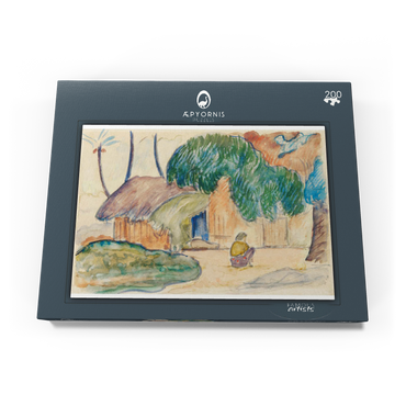 Darstellung des Puzzle Motivs Tahitian Hut (ca. 1891–1893) by Paul Gauguin 200 Puzzle Schachtel Ansicht3