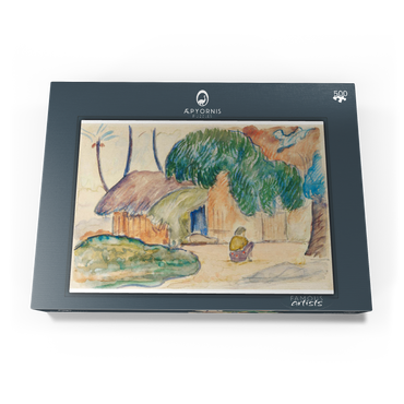 Darstellung des Puzzle Motivs Tahitian Hut (ca. 1891–1893) by Paul Gauguin 500 Puzzle Schachtel Ansicht3