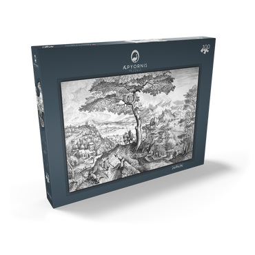 Darstellung des Puzzle Motivs Soldiers at Rest, 1556, by Pieter Bruegel the Elder 100 Puzzle Schachtel Ansicht2