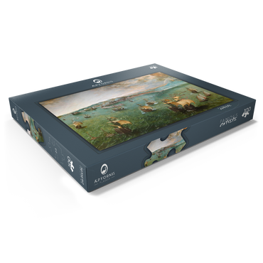 Darstellung des Puzzle Motivs Naval battle in the Gulf of Naples, 1560, by Pieter Bruegel the Elder 100 Puzzle Schachtel Ansicht1