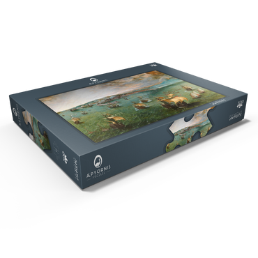 Darstellung des Puzzle Motivs Naval battle in the Gulf of Naples, 1560, by Pieter Bruegel the Elder 500 Puzzle Schachtel Ansicht1