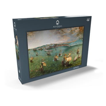 Darstellung des Puzzle Motivs Naval battle in the Gulf of Naples, 1560, by Pieter Bruegel the Elder 500 Puzzle Schachtel Ansicht2