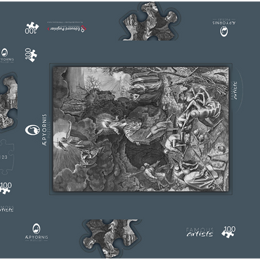 Darstellung des Puzzle Motivs The Resurrection of Christ, 1560, by Pieter Bruegel the Elder 100 Puzzle Schachtel 3D Modell