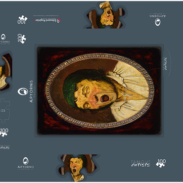 Darstellung des Puzzle Motivs Yawning Man, 1563, by Pieter Bruegel the Elder 100 Puzzle Schachtel 3D Modell