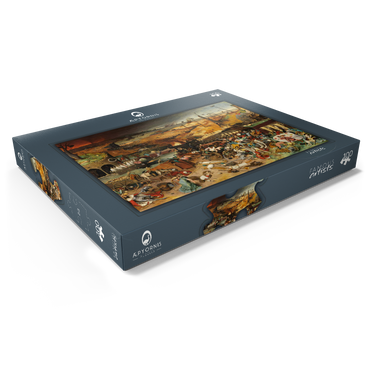 Darstellung des Puzzle Motivs The Triumph of Death, 1563, by Pieter Bruegel the Elder 100 Puzzle Schachtel Ansicht1