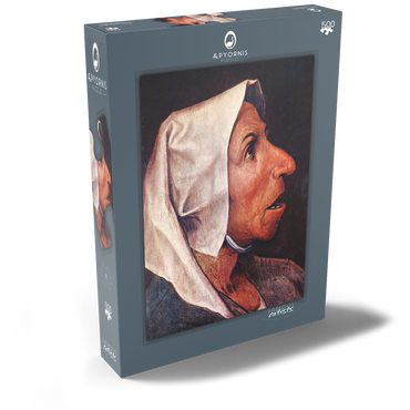 Darstellung des Puzzle Motivs Portrait of an Old Woman, 1563, by Pieter Bruegel the Elder 500 Puzzle Schachtel Ansicht2