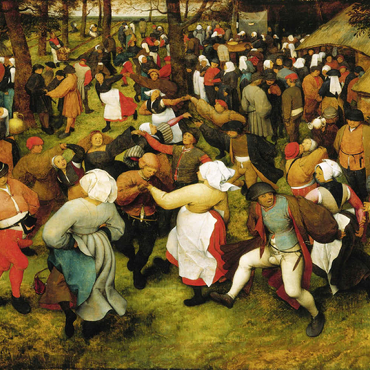 Darstellung des Puzzle Motivs The Wedding Dance in the open air, 1566, by Pieter Bruegel the Elder 100 Puzzle 3D Modell