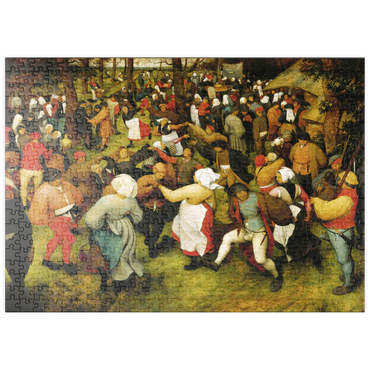 Darstellung des Puzzle Motivs puzzleplate The Wedding Dance in the open air, 1566, by Pieter Bruegel the Elder 500 Puzzle