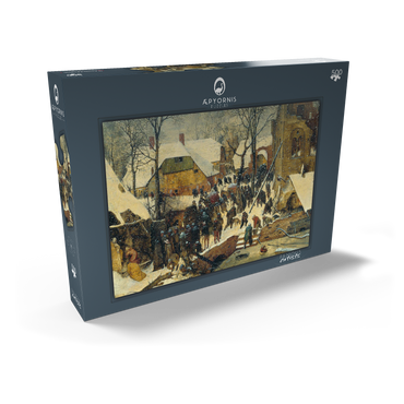 Darstellung des Puzzle Motivs The Adoration of the Kings in the Snow, 1567, by Pieter Bruegel the Elder 500 Puzzle Schachtel Ansicht2