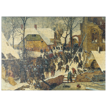 Darstellung des Puzzle Motivs puzzleplate The Adoration of the Kings in the Snow, 1567, by Pieter Bruegel the Elder 500 Puzzle