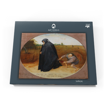 Darstellung des Puzzle Motivs Misanthrope, 1568, by Pieter Bruegel the Elder 200 Puzzle Schachtel Ansicht3