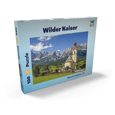Darstellung des Puzzle Motivs Wilder Kaiser 100 Puzzle Schachtel Ansicht2