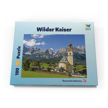 Darstellung des Puzzle Motivs Wilder Kaiser 100 Puzzle Schachtel Ansicht3