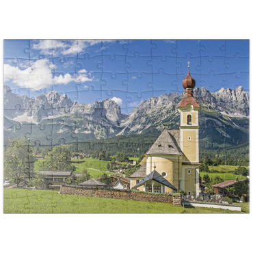 Darstellung des Puzzle Motivs puzzleplate Wilder Kaiser 100 Puzzle