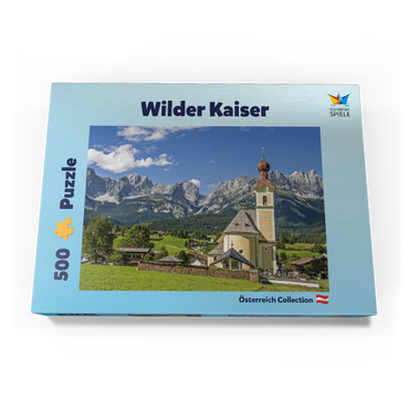 Darstellung des Puzzle Motivs Wilder Kaiser 500 Puzzle Schachtel Ansicht3
