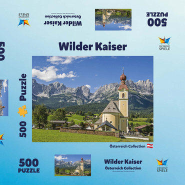 Darstellung des Puzzle Motivs Wilder Kaiser 500 Puzzle Schachtel 3D Modell