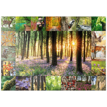 Darstellung des Puzzle Motivs puzzleplate Waldbaden - Collage No. 1 1000 Puzzle