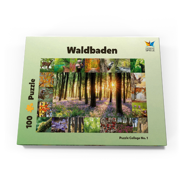 Darstellung des Puzzle Motivs Waldbaden - Collage No. 1 100 Puzzle Schachtel Ansicht3