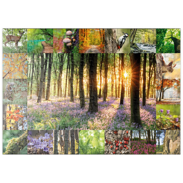 Darstellung des Puzzle Motivs puzzleplate Waldbaden - Collage No. 1 200 Puzzle