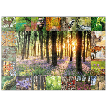 Darstellung des Puzzle Motivs puzzleplate Waldbaden - Collage No. 1 500 Puzzle