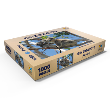 Darstellung des Puzzle Motivs Bedrohte Tierarten - Koalas 1000 Puzzle Schachtel Ansicht1
