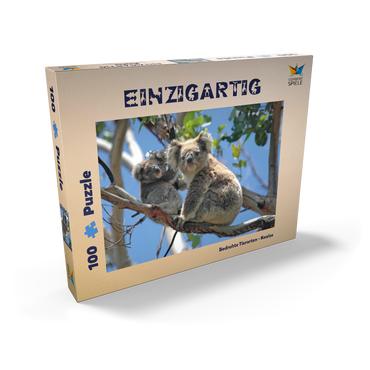 Darstellung des Puzzle Motivs Bedrohte Tierarten - Koalas 100 Puzzle Schachtel Ansicht2