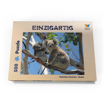 Darstellung des Puzzle Motivs Bedrohte Tierarten - Koalas 500 Puzzle Schachtel Ansicht3