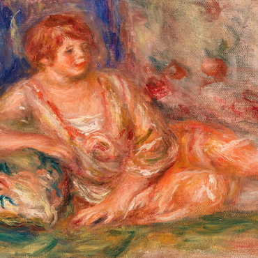 Darstellung des Puzzle Motivs Andrée in Pink, Reclining (Andrée en rose étendue) (1918) by Pierre-Auguste Renoir 1000 Puzzle 3D Modell