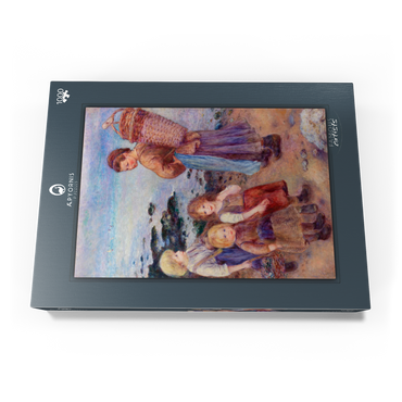 Darstellung des Puzzle Motivs Mussel-Fishers at Berneval (Pêcheuses de moules à Berneval, côte normand) (1879) by Pierre-Auguste Renoir 1000 Puzzle Schachtel Ansicht3