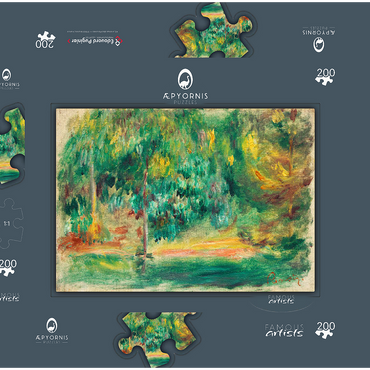 Darstellung des Puzzle Motivs Paysage (1900) by Pierre-Auguste Renoir 200 Puzzle Schachtel 3D Modell