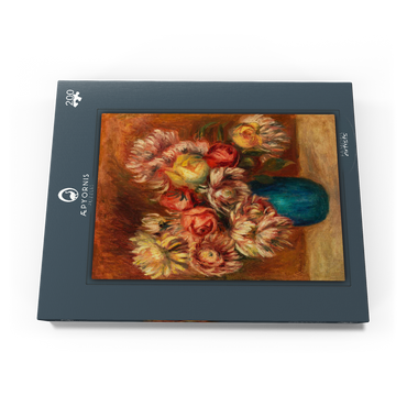 Darstellung des Puzzle Motivs Flowers in a Green Vase (Fleurs dans un vase vert) (1912) by Pierre-Auguste Renoir 200 Puzzle Schachtel Ansicht3