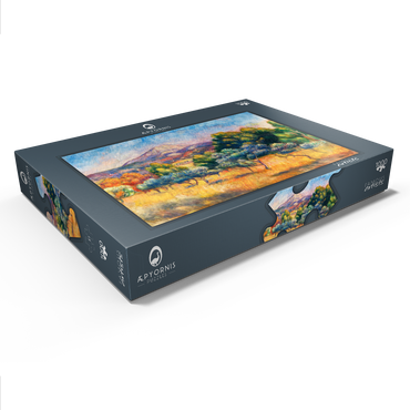 Darstellung des Puzzle Motivs Montagne Sainte-Victoire (Paysage) (1889) by Pierre-Auguste Renoir 1000 Puzzle Schachtel Ansicht1