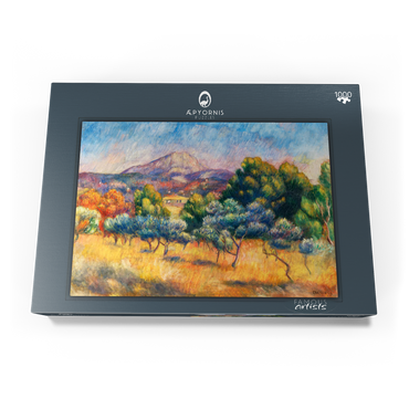Darstellung des Puzzle Motivs Montagne Sainte-Victoire (Paysage) (1889) by Pierre-Auguste Renoir 1000 Puzzle Schachtel Ansicht3